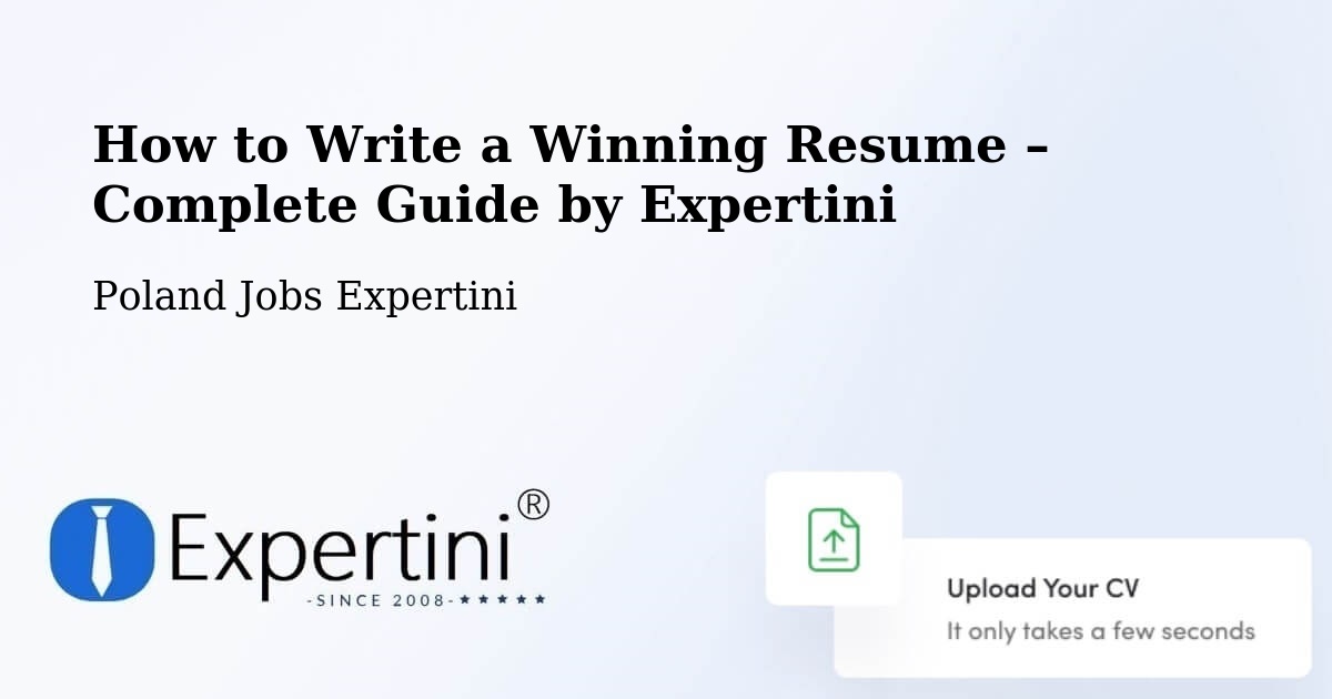 Resume Writing Guide for Job Seekers – Łódź - Łódź, Poland Jobs Expertini