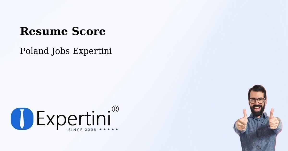 Resume Score & Job Description Match Tool – Łódź - Poland Jobs Expertini